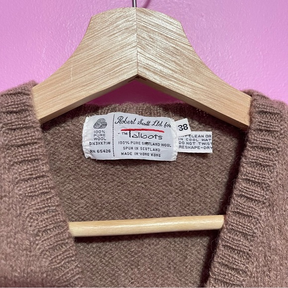 Robert Scott for Talbots Wool Sweater Vest Women’s 38 Small Tan Vintage VTG - Picture 4 of 6